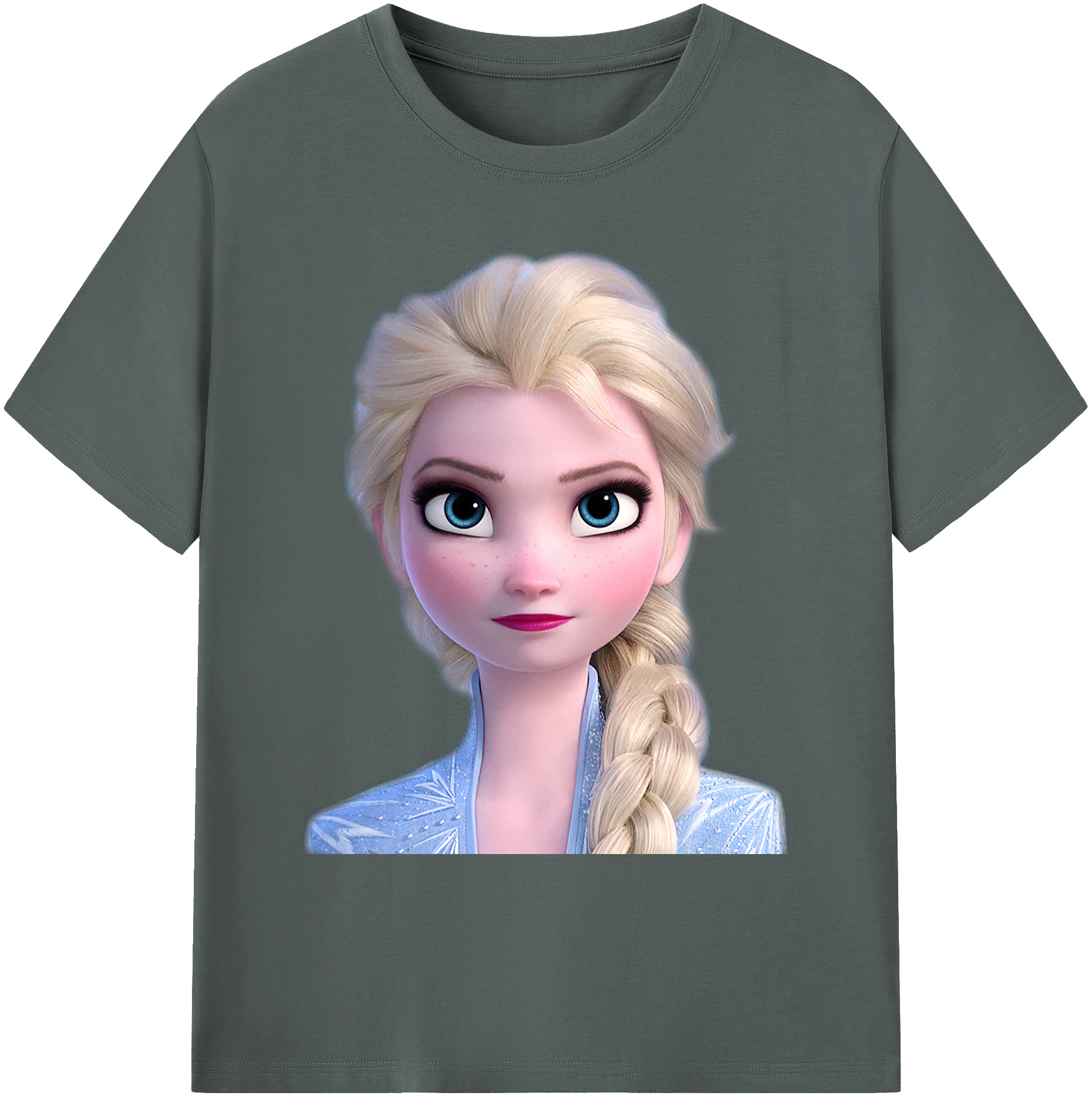（画像用） アナと雪の女王 アンナ エルサ Frozen Anna Elsa 綿100％ メンズ半袖Tシャツ｜肌触りやわらか＆通気性